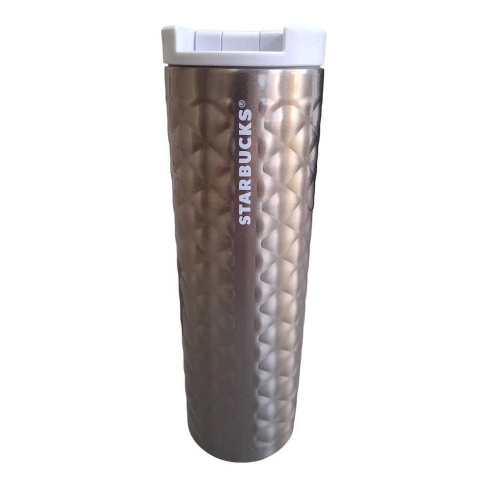 Starbucks Metallic Tumbler with Textured Design